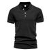 Men's Summer New Lapel Sports Twill POLO Shirt Fashion Casual Men's Solid Color Short-sleeved T-shirt Shirt Tops_viptrois.com