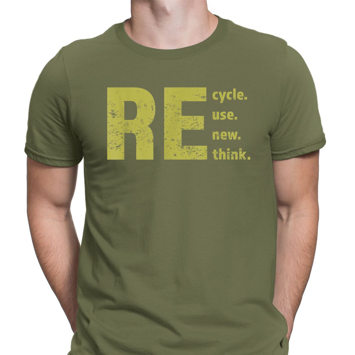 Recycle Reuse Renew Rethink Crisis Environmental Activism Men's T-Shirt Mens Womens Tees Top Top#DNE4_viptrois.com