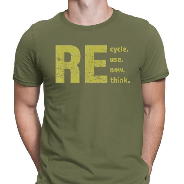 Recycle Reuse Renew Rethink Crisis Environmental Activism Men's T-Shirt Mens Womens Tees Top Top#DNE4_viptrois.com