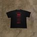 Heavyweight Pure Cotton Oversized T-Shirt Dark Style Printed Loose Short Sleeved Top for Couples High Street Style 250g_viptrois.com