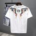 2025 Summer New T-shirt Men's Embroidery Short-sleeved Round Neck Loose Half-sleeved Casual Trendy Handsome Top_viptrois.com