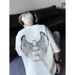 Short Sleeved T-shirt, Men's Summer Trendy Brand, American Street Design, Cool Stylish, Wing Print, Ruffian And_viptrois.com
