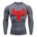 Men's tight sports training long short sleeve T-shirt_viptrois.com