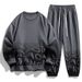 Men's Clothing Student Sweatshirt Suit For Men, Spring And Autumn Casual Loose Trendy Set With Leggings Pants, Handsome Two Piece Set_viptrois.com