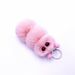 Bag Charm New Cute Candy Color Cartoon Plush Bag Pendant Car Key Chain Accessories_viptrois.com