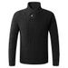 Men's Business Casual Knit Sweater With Turn-Down Collar, Slim Fit Pullover For Autumn & Winter, Warm & Stylish, Machine Washable_viptrois.com