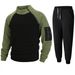 Men's Color Block Stand Collar Sweatshirt – Loose Fit Long Sleeve Pullover For Autumn & Winter_viptrois.com