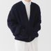 Men's Clothing Solid Color Round Neck Knitted Cardigan Jacket Men 2024 Autumn And Winter Fashion Youth Trend All Match Casual Large Size Tops_viptrois.com