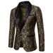 Men's Autumn Winter Jacquard Fashion Design Formal Lapel Suit Jacket XZ32_viptrois.com
