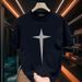 2024Men's High-quality Round-neck Pullover Short-sleeved T-shirt_viptrois.com