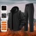 Unisex Softshell Jacket & Pants Set – 5000mm Waterproof, Windproof & Fleece-Lined For Hiking, Skiing & Outdoor Adventures_viptrois.com