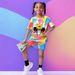 Mother & Kids INS Girls Summer Casual Tie Dye Full Print Short Sleeved 2 Piece Set Fashion Casual Sports Suit_viptrois.com