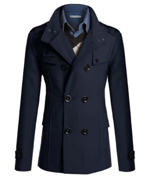 Men's Clothing Hot Selling Men's Clothing Foreign Trade New Men's Woolen Coat Slim Mid Length Men's Woolen Windbreaker Jacket_viptrois.com