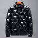 Men's Slim Fit Short Puffer Jacket With Shiny Finish - Lightweight Winter Coat, Stand Collar, Stylish & Warm For Casual Wear_viptrois.com