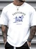 Santorini T Shirt Greek Island Greece Soft And Comfortable Homme Unisex Slightly Breathable Stretched Designer Clothes Top For Everyday Wear_viptrois.com