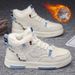 Winter Fleece Lined Warm Thickened 2024 New High-top Sneakers Men's Northeast Cotton Shoes Martin Snow Boots_viptrois.com
