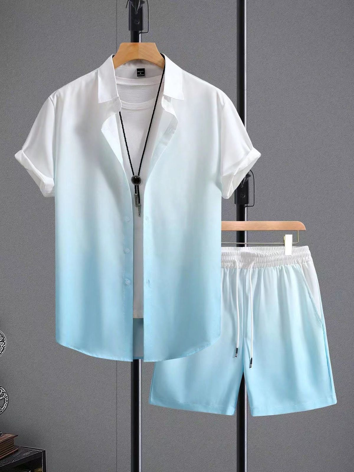 Men's Clothing New Hawaiian Floral Beach Shirt Men's Short Sleeved Summer 3D Printing Casual Loose Foreign Trade Cross Border Shirt Shorts_viptrois.com