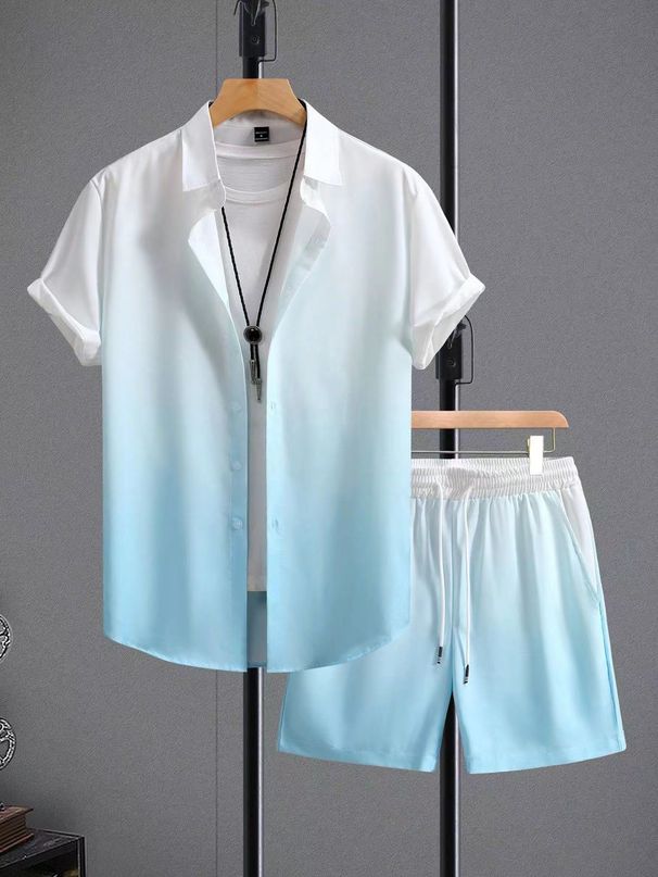 Men's Clothing New Hawaiian Floral Beach Shirt Men's Short Sleeved Summer 3D Printing Casual Loose Foreign Trade Cross Border Shirt Shorts_viptrois.com