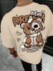 Men's Clothing Unisex Summer Casual Fashion T Shirt Creative Design Cartoon Featuring Bear Print_viptrois.com