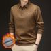 Nordmann Cross-Border Wholesale Middle-Aged Men's Long-Sleeved T-Shirt Polo Autumn And Winter Fleece-Lined Thickened Warm Dad's_viptrois.com
