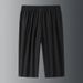Men's Clothing New Style Ice Silk Quick Drying Cropped Pants Trendy Summer Sports Shorts Ice Silk Cropped Pants_viptrois.com