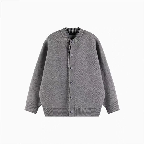 Pure High-End Two-Piece Cardigan For Men, Autumn And Winter Patchwork Round Neck Arctic Fleece Stylish Warm Casual_viptrois.com