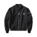 Men's MA1 Flight Jacket - Streetwear Bomber Coat With Loose Fit & Urban Style - Black Letter Print - Sizes M To XXXXL_viptrois.com