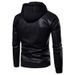 Men's clothing leather jacket Handsome leather jacket with cotton thickened motorcycle pilot autumn and winter coat_viptrois.com