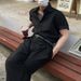 Men's Clothing Short Sleeved Shirt Loose Casual Shirt Commuter Style Short Sleeved Top_viptrois.com