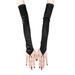 Unisex Vintage satin hook finger gloves Long nylon sexy wedding gloves cos Show performance etiquette gloves_viptrois.com