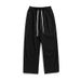 Men's Clothing Retro Sand Washed Loose Casual Pants Men's Spring Style Trendy Brand All Match Three Dimensional Pleated Design Plus Velvet Trousers_viptrois.com