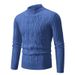 Trendy Oversized Sweater For Men - Vintage Cable Knit Design Pullover | Soft Polyester Blend | Machine Washable | Sizes (White/Black/Red/Khaki/Blue)_viptrois.com