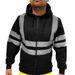 Men's Clothing Reflective Strip Sanitation Work Clothes Plus Velvet Hooded Top Outdoor Sweatshirt_viptrois.com