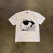 Heavyweight Pure Cotton Oversized Trendy Brand Eye Print Loose Short Sleeved T-Shirt Y2K Style For Couples And Men_viptrois.com