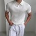 Men's Clothing Summer Light Mature Short Sleeved Polo Shan Men's Version Of Slim Lapel Solid Color Casual Thin Half Sleeved Trendy Temperament Top_viptrois.com