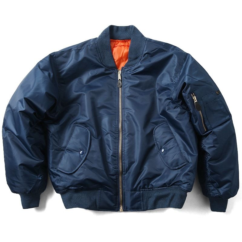 Men's Clothing American Workwear Pilot Cotton Jacket Men's Bread Loose Ins Short Air Force MA1 Winter Couple Outfit Baseball Retro_viptrois.com