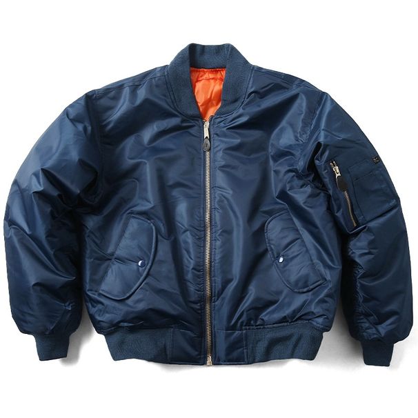 Men's Clothing American Workwear Pilot Cotton Jacket Men's Bread Loose Ins Short Air Force MA1 Winter Couple Outfit Baseball Retro_viptrois.com