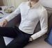 Men's Clothing Four Sided Elastic Non Iron Men's Long Sleeved Shirt Mercerized Vertical Sense Men's Shirt_viptrois.com