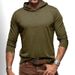Loom European American Popular Long Sleeve Spring And Autumn Foreign Trade Cross-Border Men's Casual Solid Color_viptrois.com