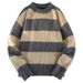 Fleece-Lined Thickened Crew Neck Sweater For Men, Autumn And Winter New Loose Warm Knitted Base Shirt, Genuine Quality_viptrois.com