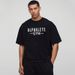 Oversize Cotton Extra Large Size Short Sleeves Heavy Shoulder Sleeves Square T-shirt Men's Fitness Casual Street_viptrois.com
