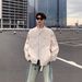 American Washed Canvas Jacket Men's Spring Trendy Brand Short Stand-up Collar Jacket Ruffian Handsome Couple_viptrois.com