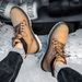 European Warm Series Outdoor Work Shoes 2025 Spring And Autumn New Fashion Casual Large Size Couple Yellow Men's Martin Boots_viptrois.com