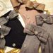2020 Autumn/Winter New Split Finger Cookie British Pattern Bow Style Wool Cashmere Gloves for Women_viptrois.com