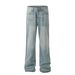 Men's Clothing Street Straight Washed Light Blue Trendy Retro Loose Versatile Denim Casual Pants_viptrois.com