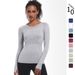 New Quick-Dry Sleeve Women's Sports Running Fitness Breathable Seamless One-Piece Long Yoga Top_viptrois.com