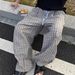 Men's Clothing Men's Textured Island Style Seersucker Plaid Casual Pants High Street Fashion Loose Wide Leg Trousers Spring Summer_viptrois.com
