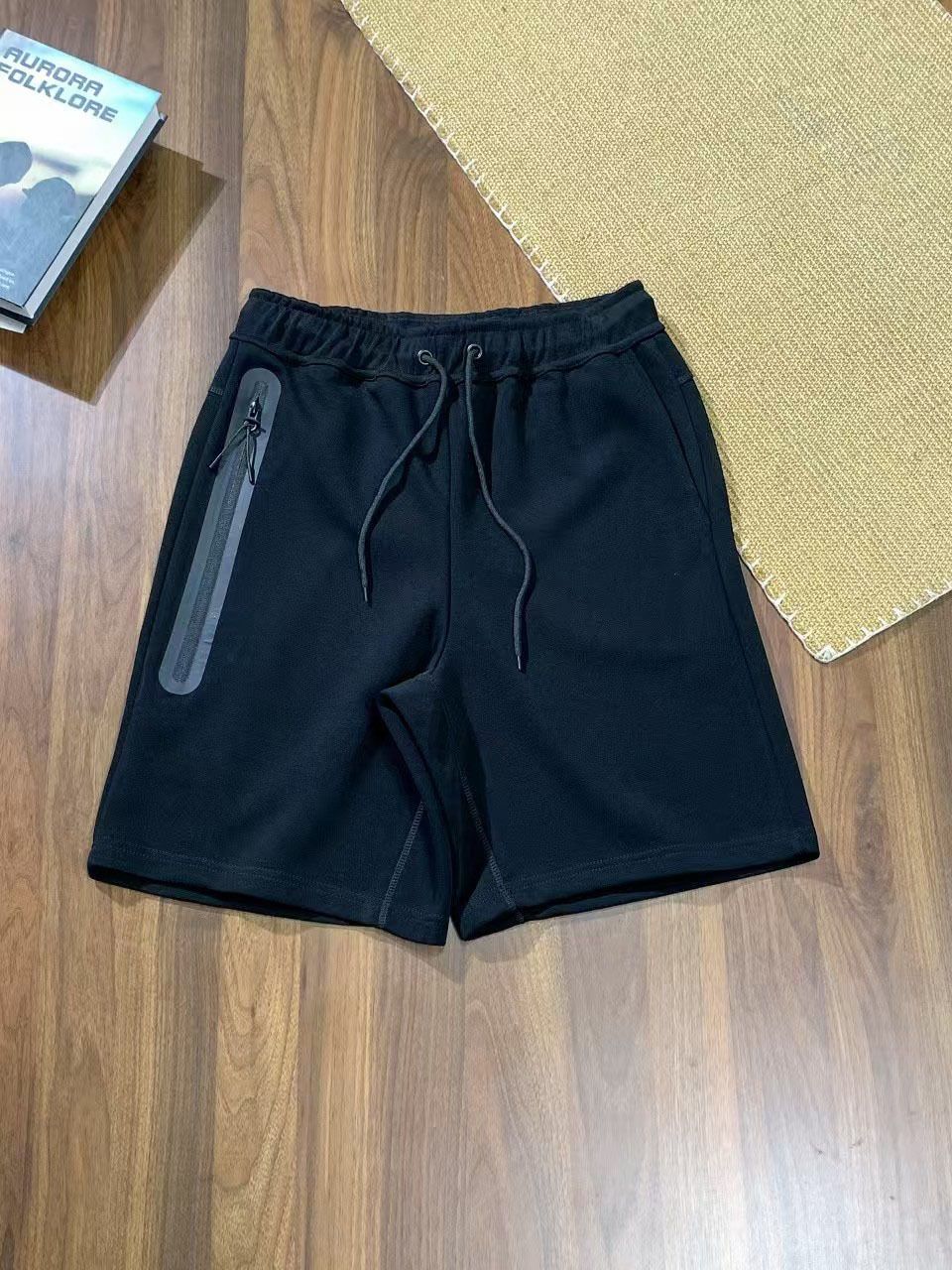 Men's Clothing Casual Sports Breathable Cotton Drawstring Front Side Zipper Multicolor Shorts_viptrois.com