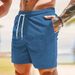 Men's Corduroy Casual Shorts – Breathable 5-Inch Inseam Elastic Waistband (S-2XL, Black/Beige/Army Green)_viptrois.com