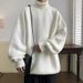 Men's High Neck Sweater, Thick And Loose, Handsome Youth Base Coat, Retro Knit Sweater_viptrois.com